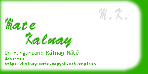 mate kalnay business card